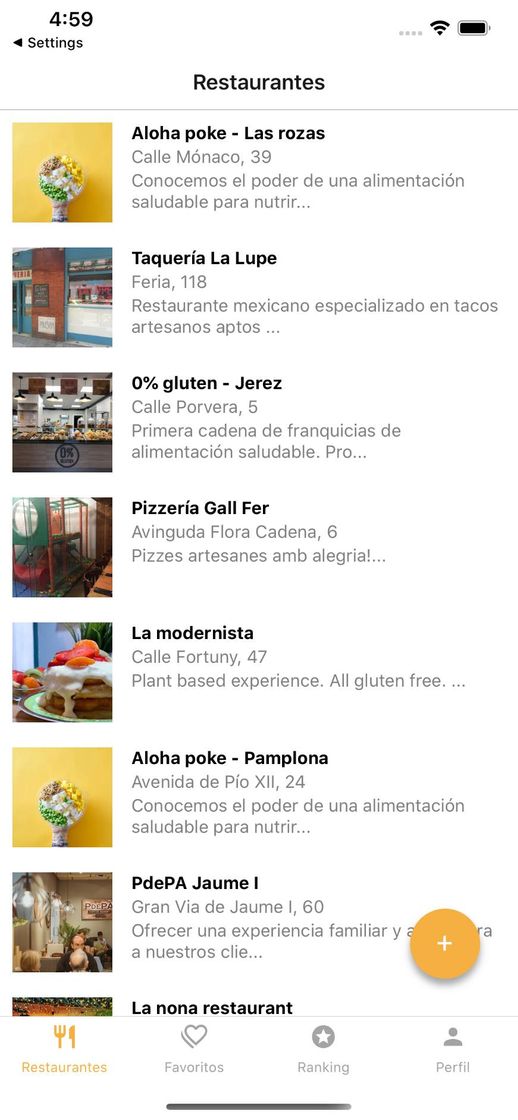 App CeliApp - Si sabes dónde vas, sabes donde comer