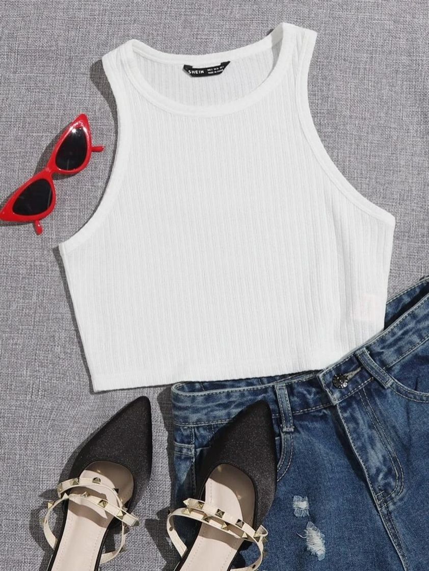 Social SHEIN Malhado Simples Ocasional Regata & Camisa

