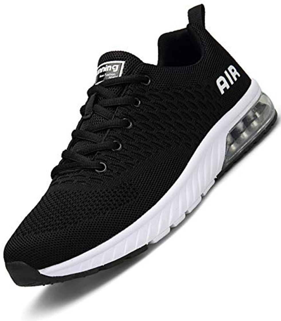 Fashion Aire Zapatillas Fitness Hombre Zapatos Deportivos para Casual Correr Transpirables Gimnasio Sneakers Negro 44 EU