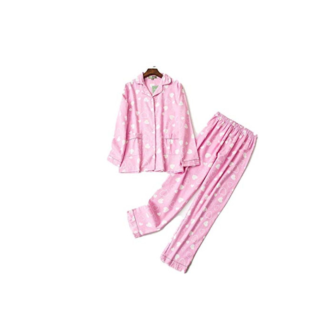 Moda Conjunto de Ropa de Dormir Pijamas de Invierno para Mujer Camisa de Manga Larga Pantalones Casual Dibujos Animados Cálido Casual Mom Homewear Style 3 L