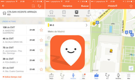 App Moovit: Transporte público