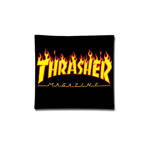 Thrasher Magazine Skateboarding satén de algodón funda de almohada de funda de