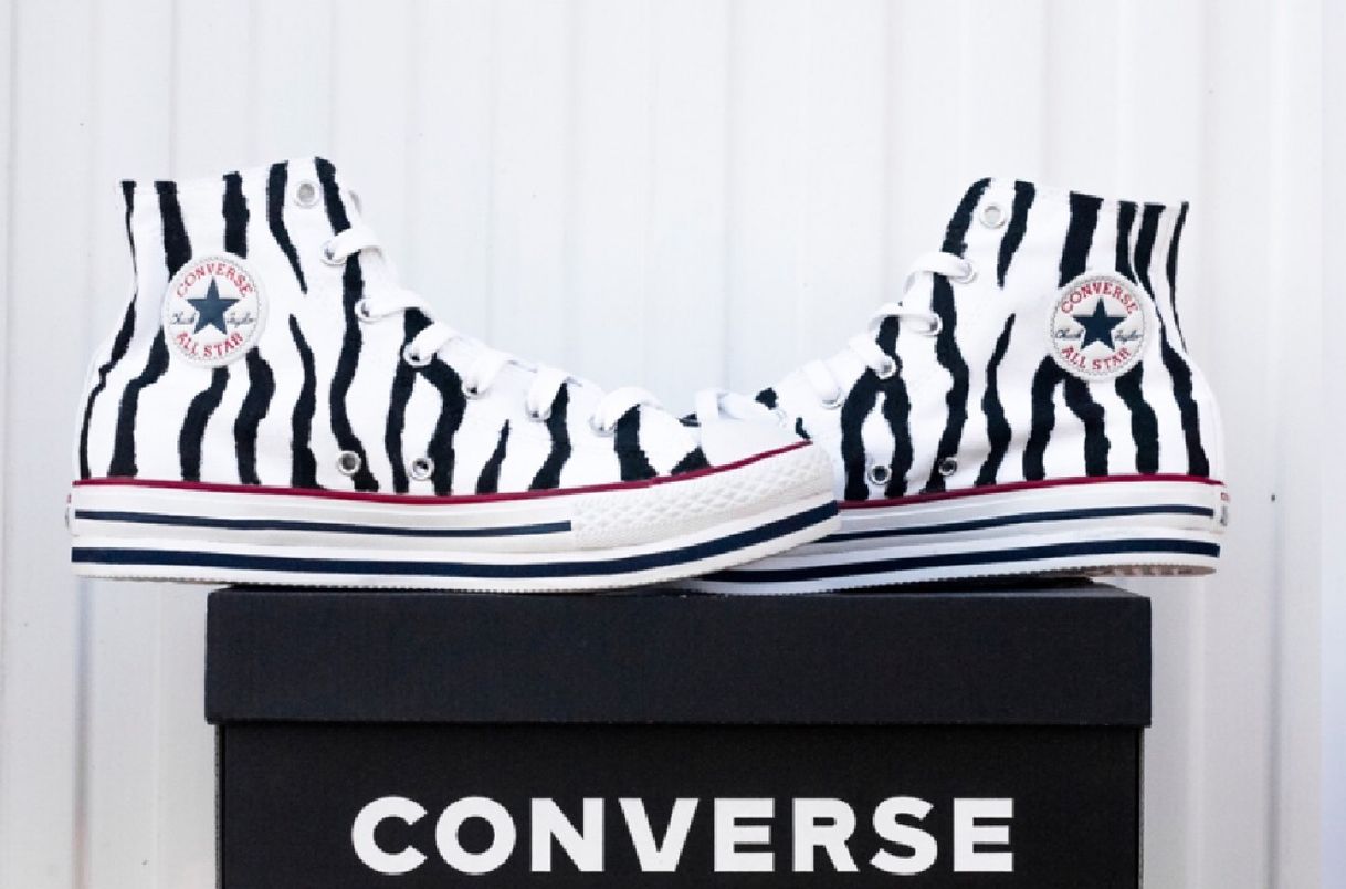 Fashion Converse zebra blancas