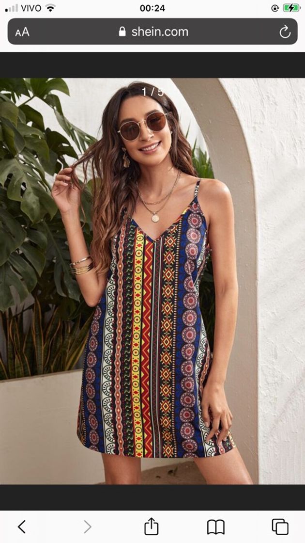 Fashion SHEIN Tribal Boho Vestido