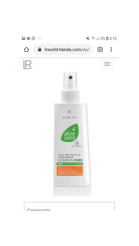 Product Tratamiento Nutri Repair Aloe Vera LR