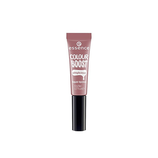 Essence barra de labios liquida colour boost vinylicious 04 woody rosy.