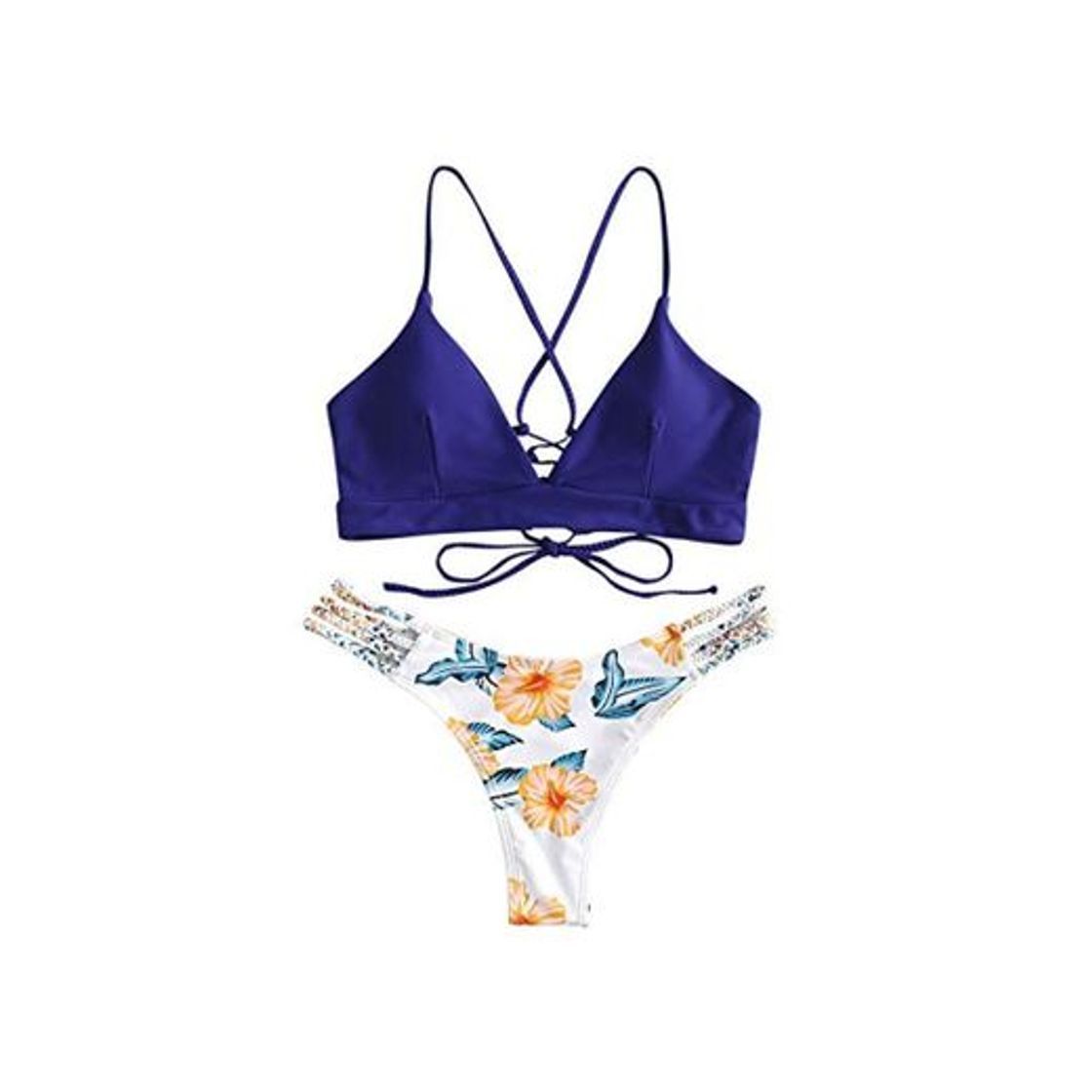 Product ZAFUL - Bikini trenzado acolchado para mujer