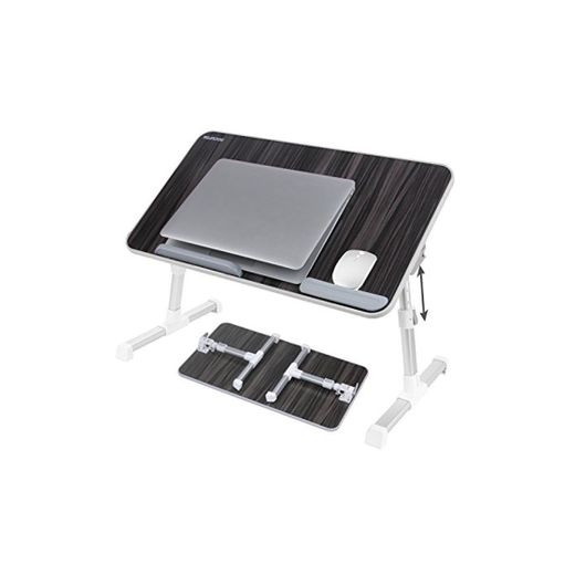 NearPow Mesa de Cama para Portátil Ajustable, Plegable Sofá Mesa de Desayuno,