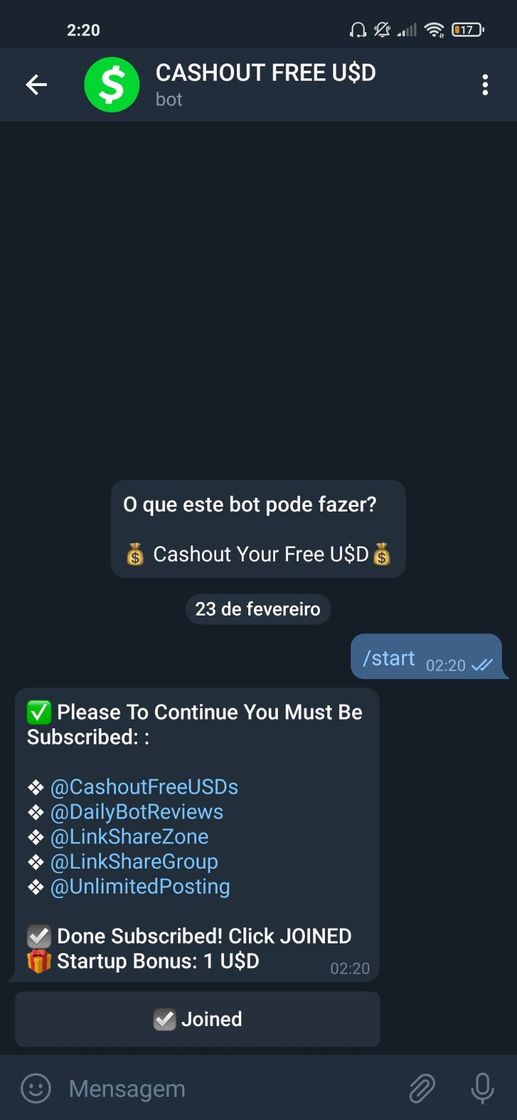 Fashion Ganhando dinheiro sem esforços com o telegram