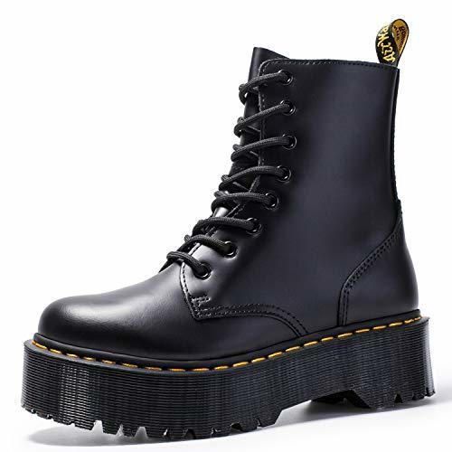 Botas Militar Con Plataforma Y Cordones A Conjunto Para Mujer