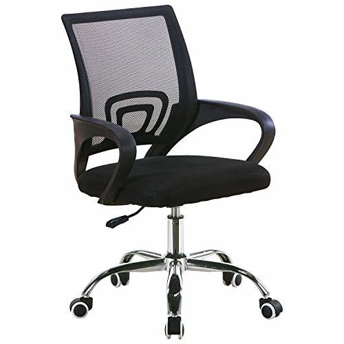 Lugar T-LoVendo TLV-BC174N Silla de Oficina con Soporte Lumbar Giratoria Escritorio Sillon Ruedas