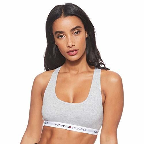 Tommy Hilfiger Bralette Sujetador Deportivo, Gris