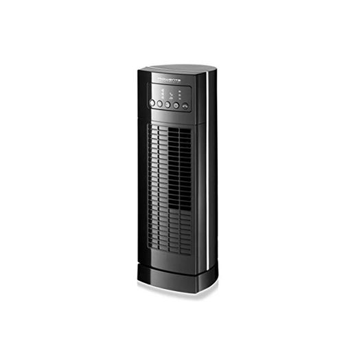 Rowenta Artik Crystal Ventilador Torre De Pie, 30 W, Metal, plástico, Negro