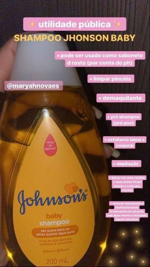 Como usar o shampoo da Johnson ao nosso favor