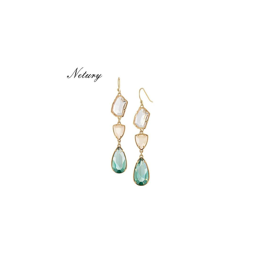 Producto YAZILIND elegante joyer¨ªa de dise?o simple plata plateado gotas de agua aretes