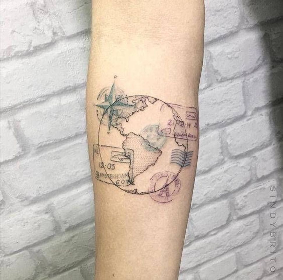 Fashion Tatuagem de viagem 