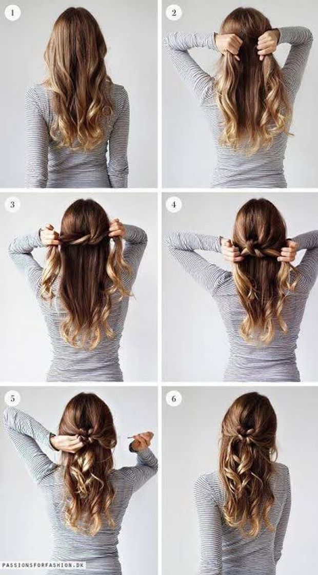 Moda Penteado fácil de fazer e lindo 😍