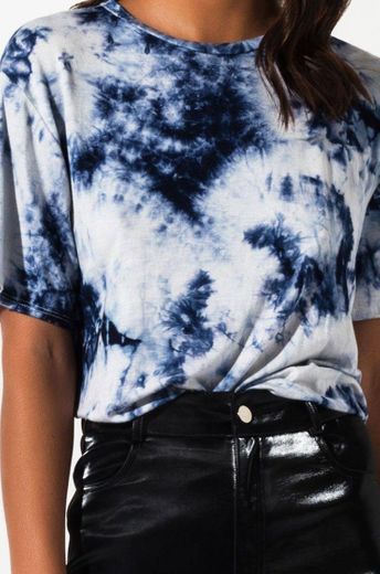 Camisa tie dye azul marinho