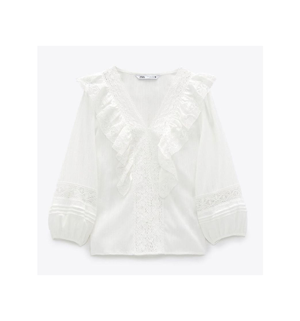 Social Blusa volantes encaje 