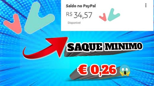 Pagando Em EURO . SAQUE MINIMO DE € 0,26 ✅💶