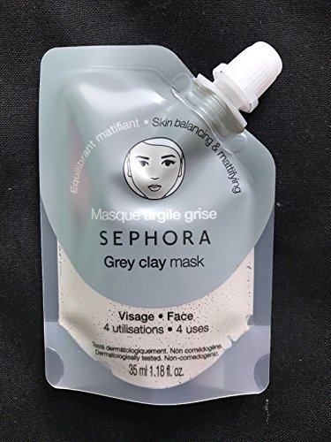 Belleza Sephora Grey Clay Mask with geranium extract recovers and balances the skin