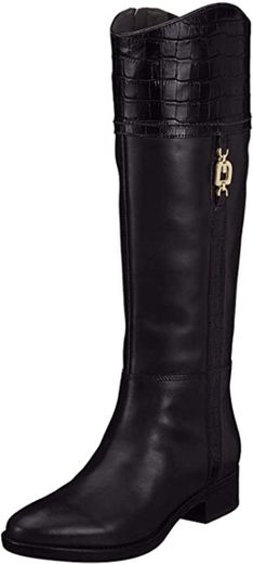 Geox D Felicity D, Botas Altas Mujer, Negro