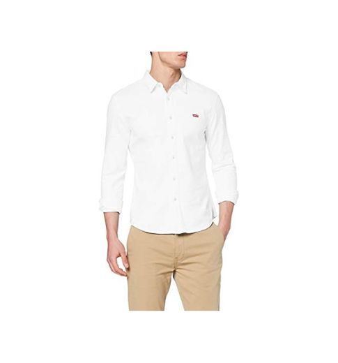 Levi's LS Battery Hm Shirt Slim Camisa, White