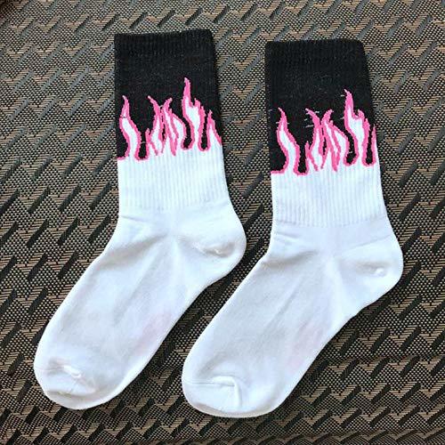 Place Llama unisex Negro Blanco Amarillo Fuego Calcetines de la novedad de Hip