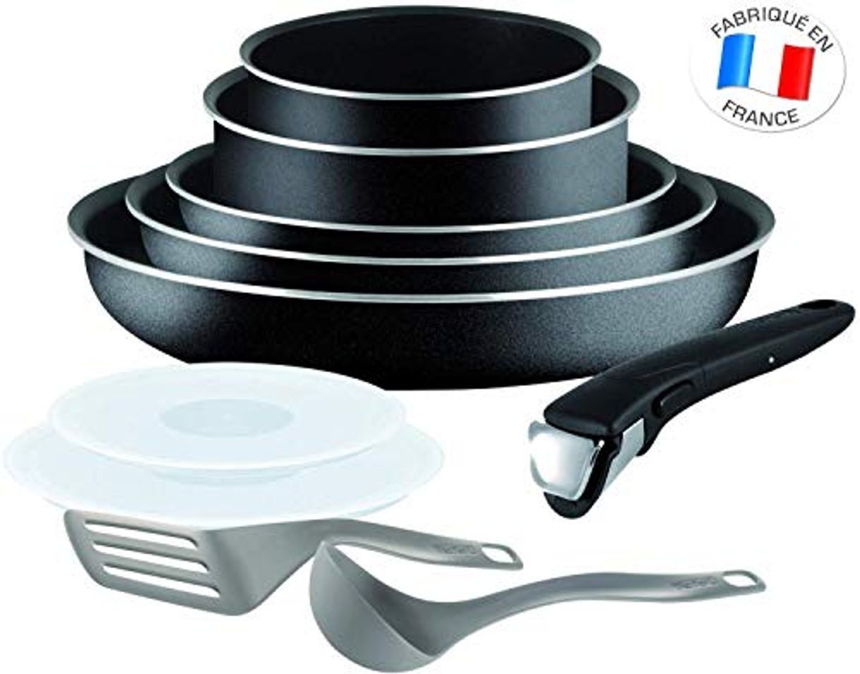 Products Tefal Essential Ingenio Juego De 10 Piezas De Sartenes Y Cacerolas Con