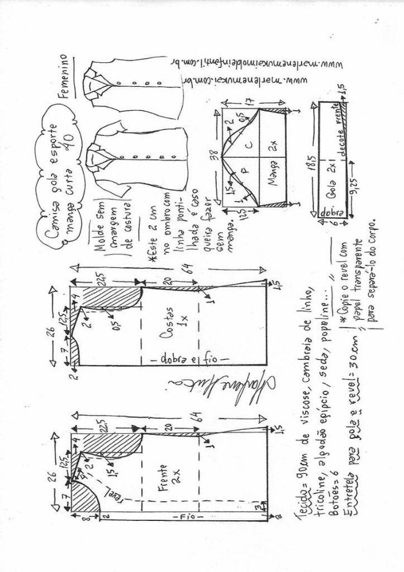 Social Camisa feminina gola esporte – Marlene Mukai