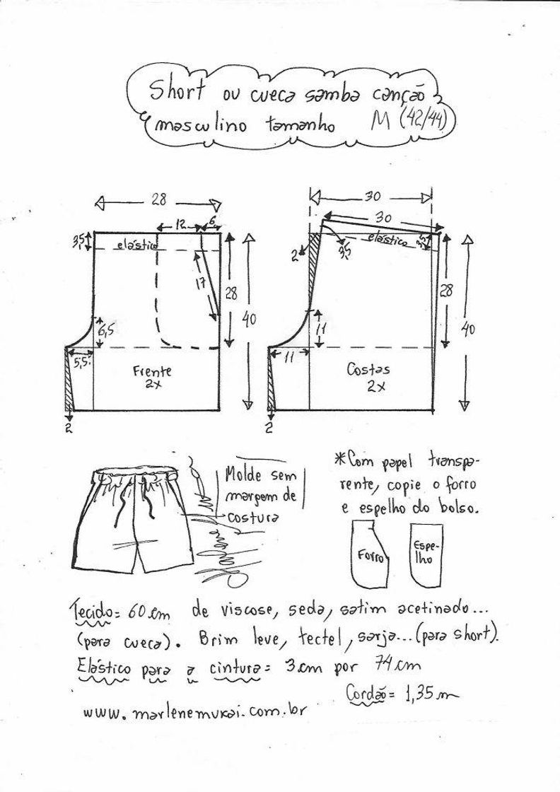 Social Short mauricinho ou cueca samba canção – Marlene Mukai