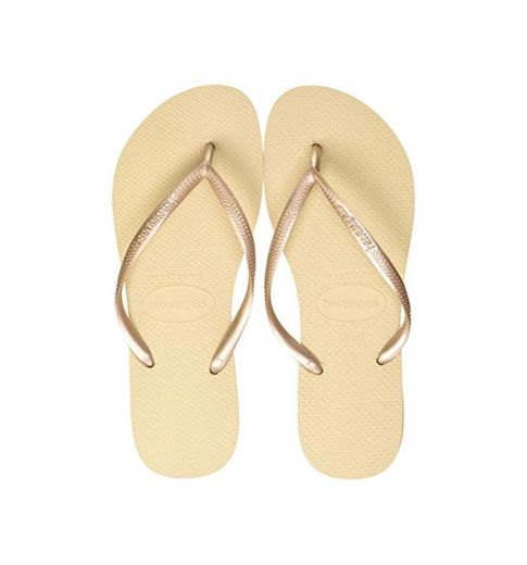 Havaianas Slim Chanclas Mujer, Oro