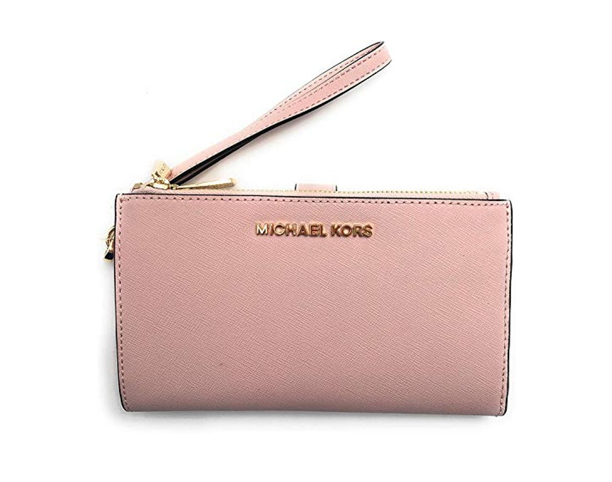 Producto Michael Kors Jet Set Travel Double Zip Saffiano Leather Wristlet Wallet