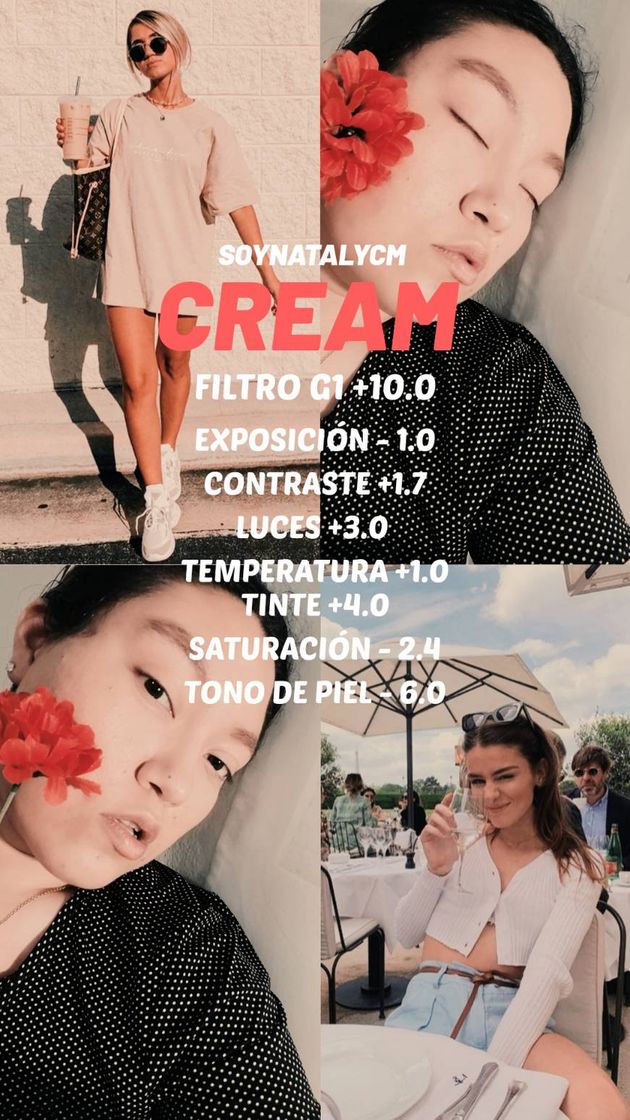 Fashion Filtro VSCO CREAM @soynatalycm 