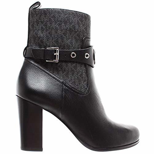 Lugar MICHAEL KORS Zapatos Mujeres Botas Heather Bootie Leather 40F8HAHE6L Black New