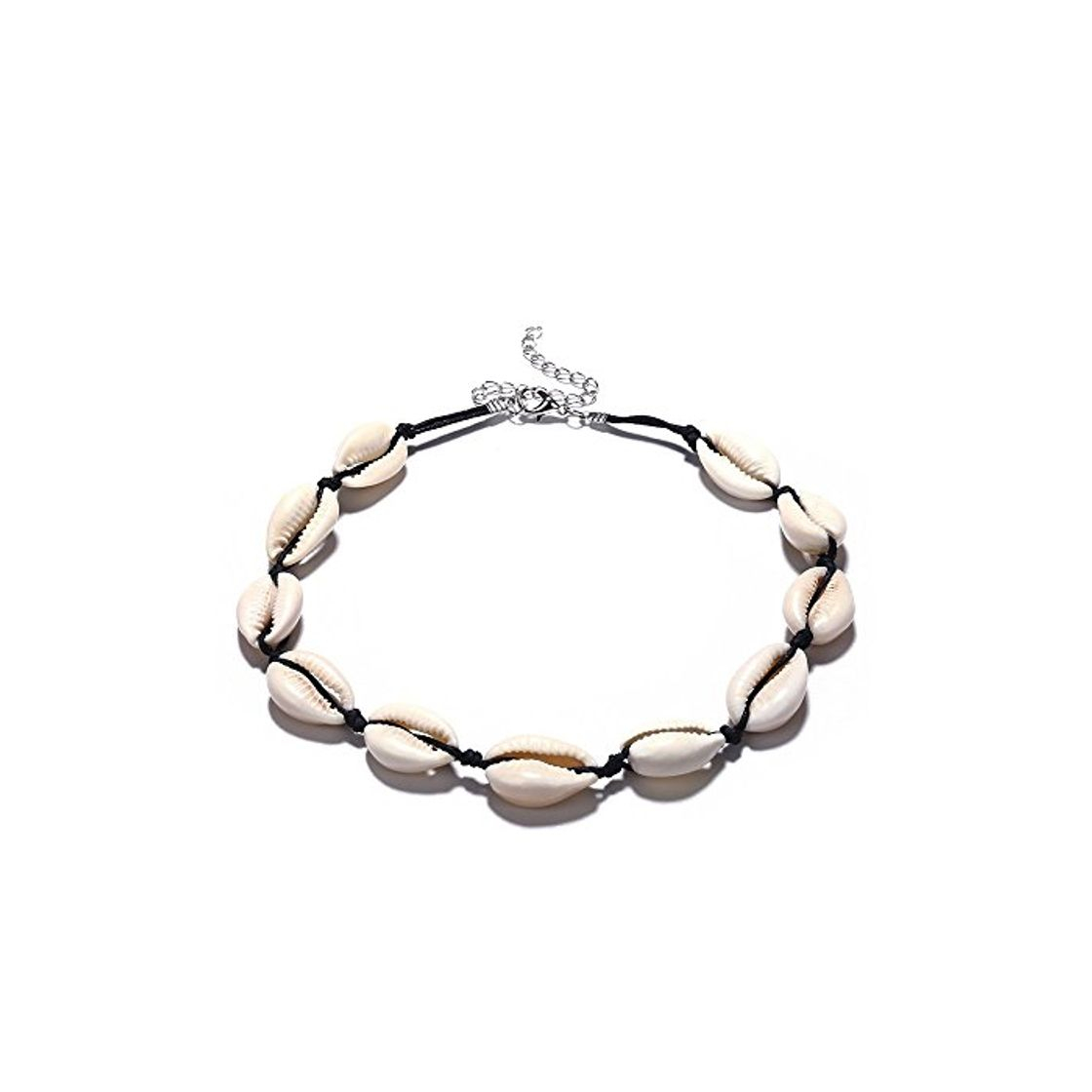 Social BaconiXfF 1 Gargantilla de Concha para Mujer, Estilo Bohemio, Estilo Vintage, Cuerda