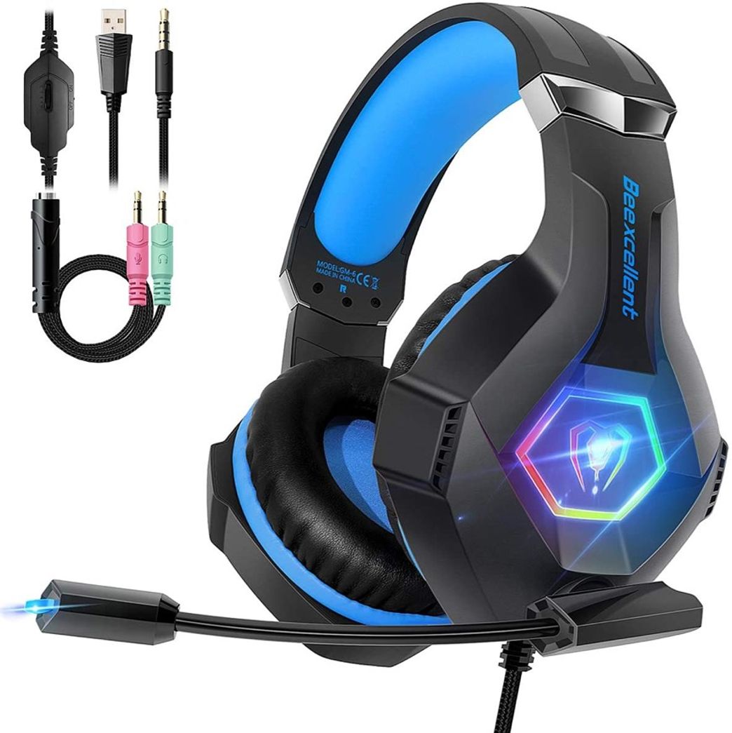 Moda Cascos PS4 con micrófono flexible ( BEEXCELLENT ) 