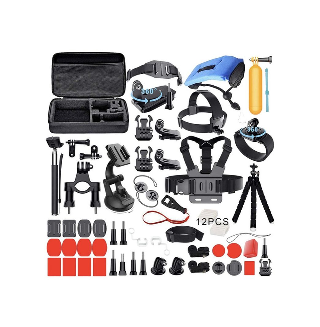 Electrónica Neewer 50-en-1 Accesorios de Cámara de Acción Kit para GoPro 8 GoPro