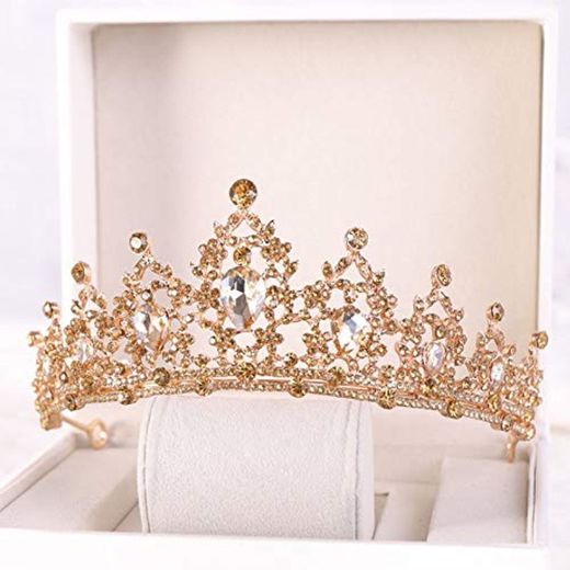 Tiaras de novia con cristales de estrás y corona para el pelo