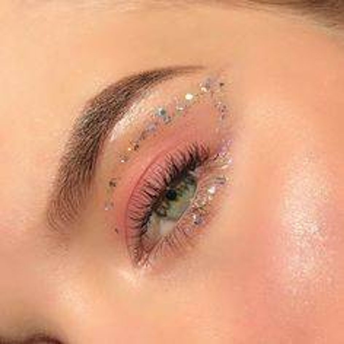 Moda olho com glitter