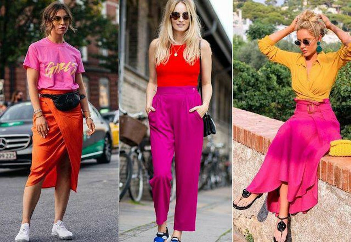 Moda Color Blocking 💙💚💜❤