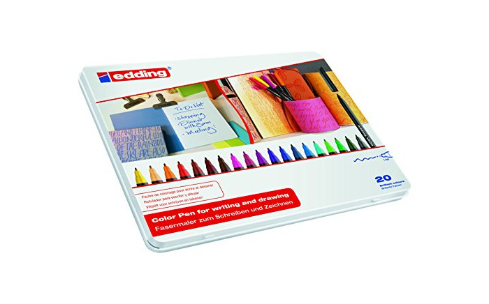 Social edding 1200 - Estuche de metal con 20 rotuladores