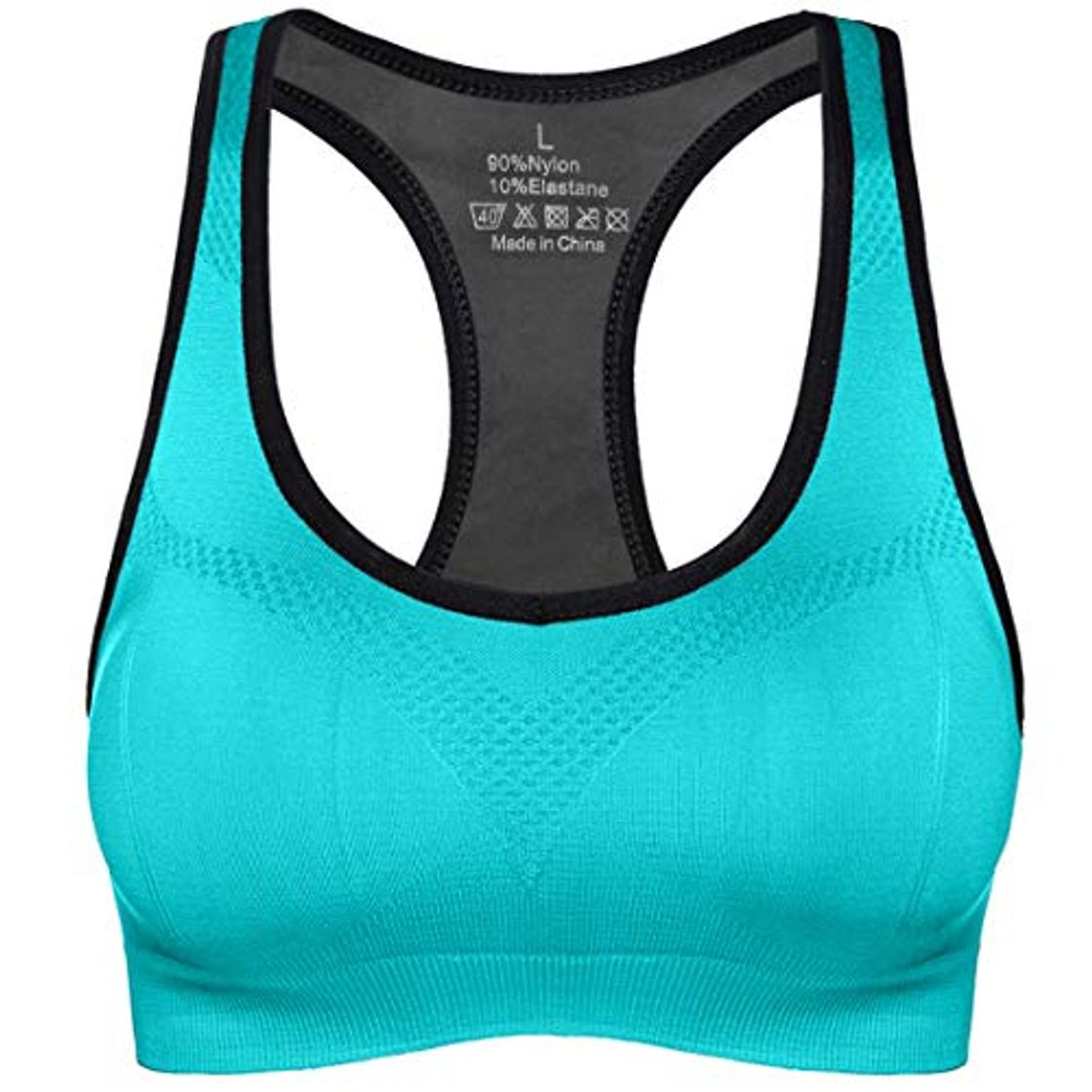 Fashion NEWHEY Sujetador Deportivo para Mujer Talla Grande Sujetadores Deportivos Yoga Sport Bra Soporte Bralette Acolchado sin Aros Azul L