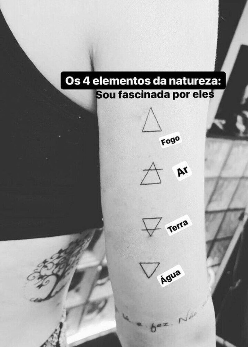 Moda Tatuagem 4 elementos