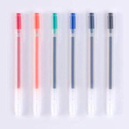 MUJI Tinta Gel Bolígrafo 6-Piezas Juego