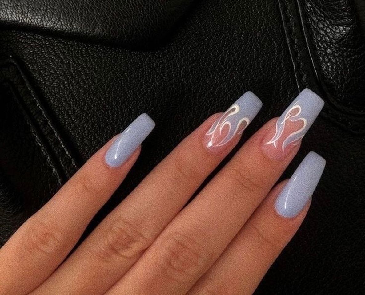 Moda Uñas de fuego azules 🔥💙