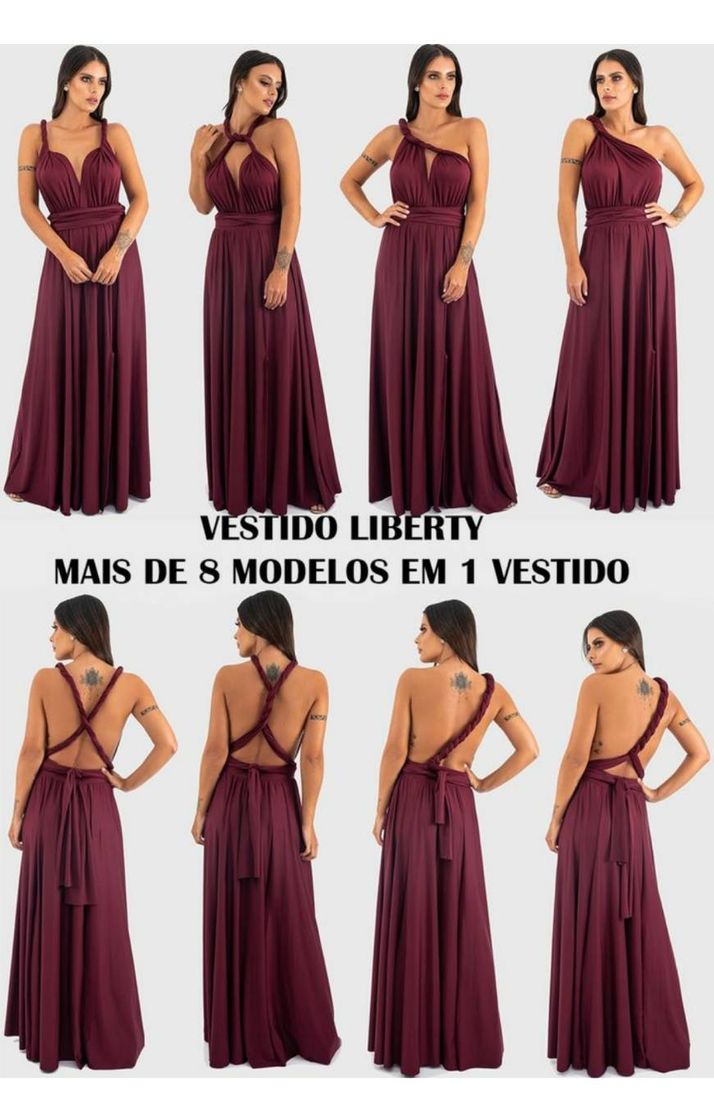 Vestido Várias Formas Vinho 