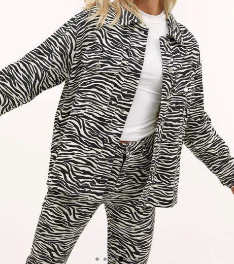 Loavies beige zebra print JACKET 
