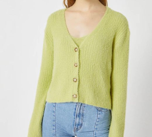 Green cardigan 