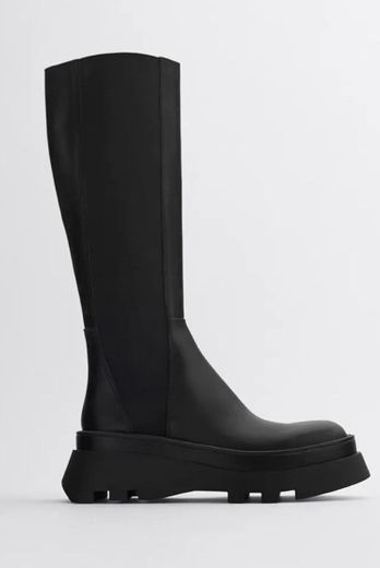 FLAT KNEE-HIGH BOOTS WITH TRACK SOLES | ZARA Portugal